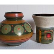 Duo of vases, vintage Scandinavian ceramics