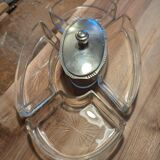 Silver metal aperitif server