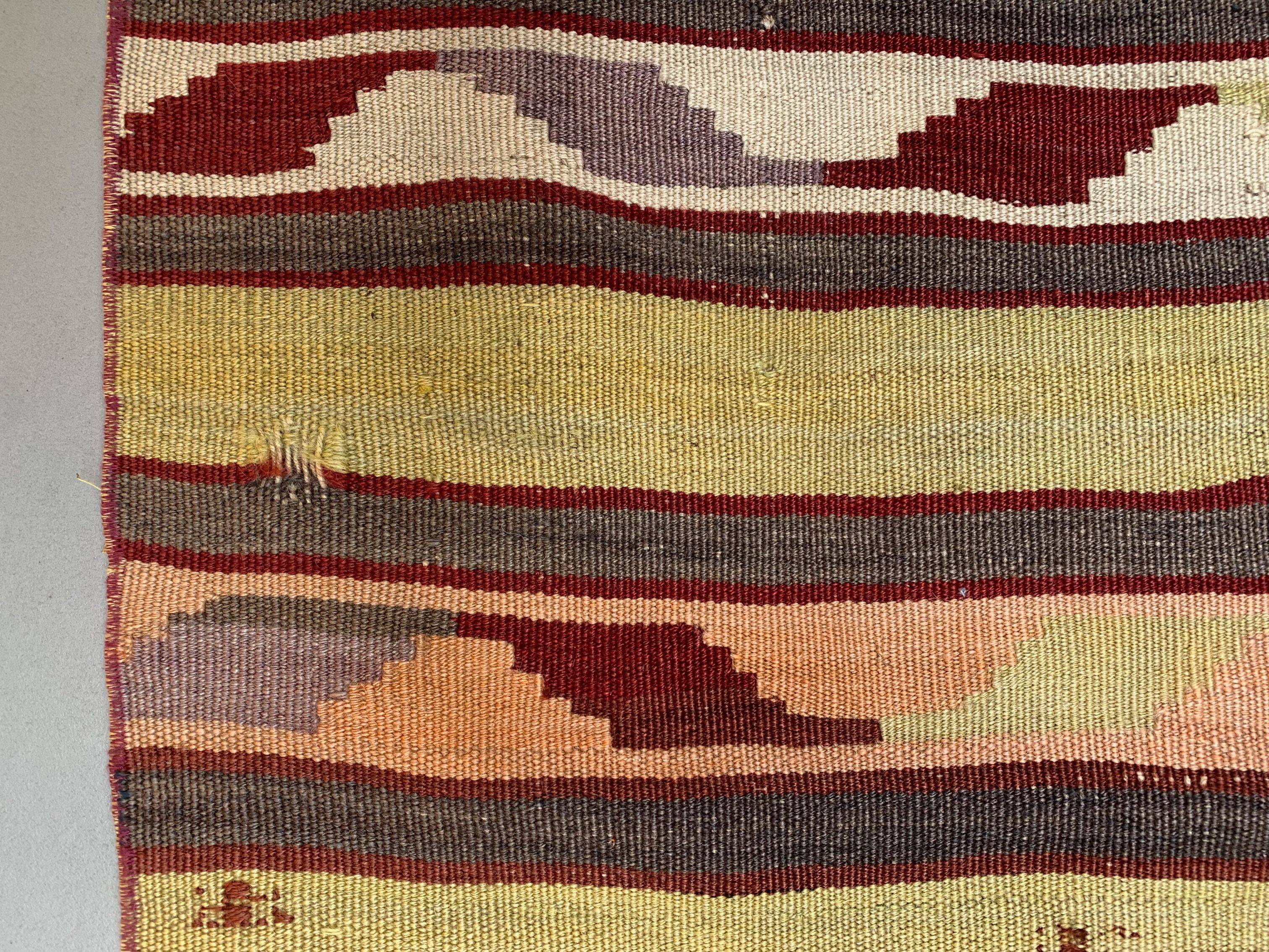 Old Turkish narrow Kilim Runner 270x53 cm shabby chic, vintage kelim