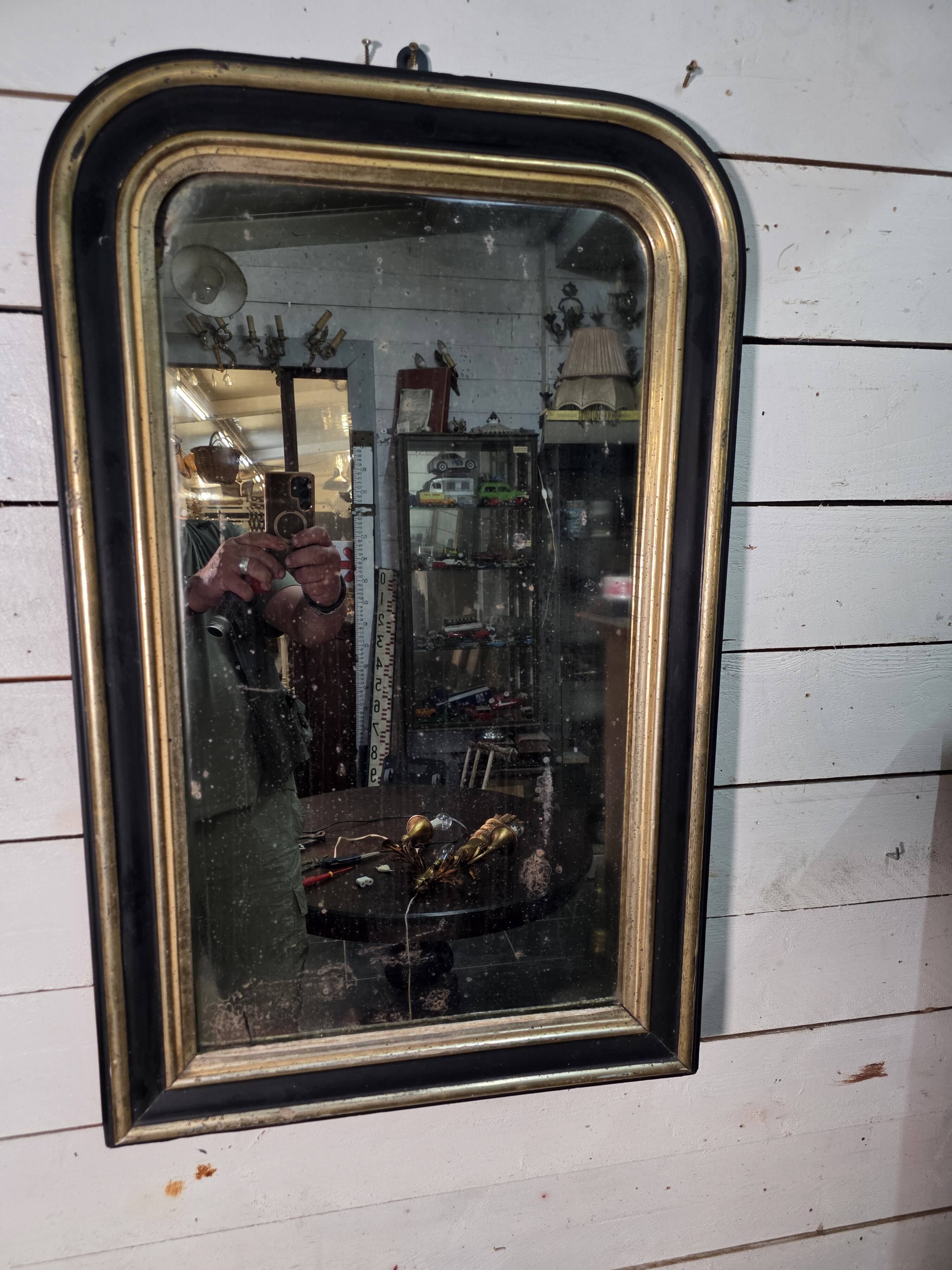 Miroir style Napoléon III du XIXème , 90×57cm