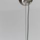 Vintage Murano glass ceiling light - timeless shape, white glass with black edge, stainless steel - Italy 1970s - kitchen lamp, gift