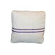 Set of 2 Mid-Century cushions in blue and ivory striped linen, 45.7 cm