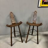 Brutalist bar top stools