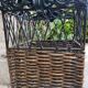 Iron and wicker umbrella carrier
