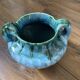 Vase grès flamme bleu vert