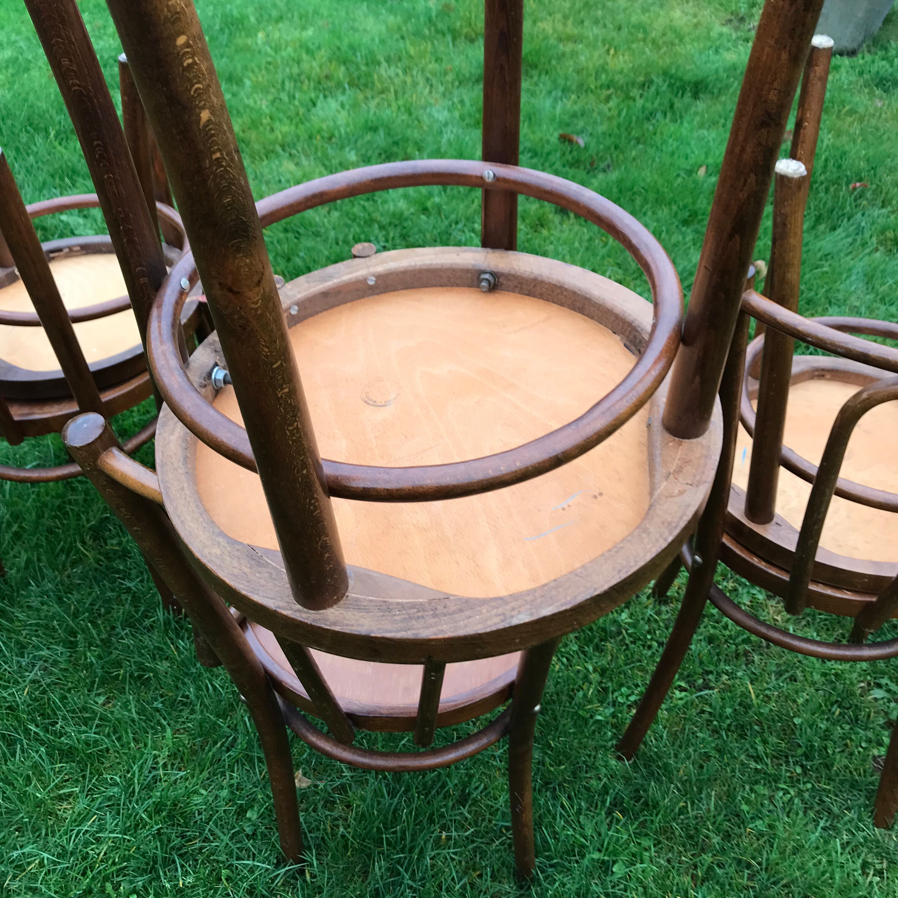 Lot de 6 chaises bistrot vintage