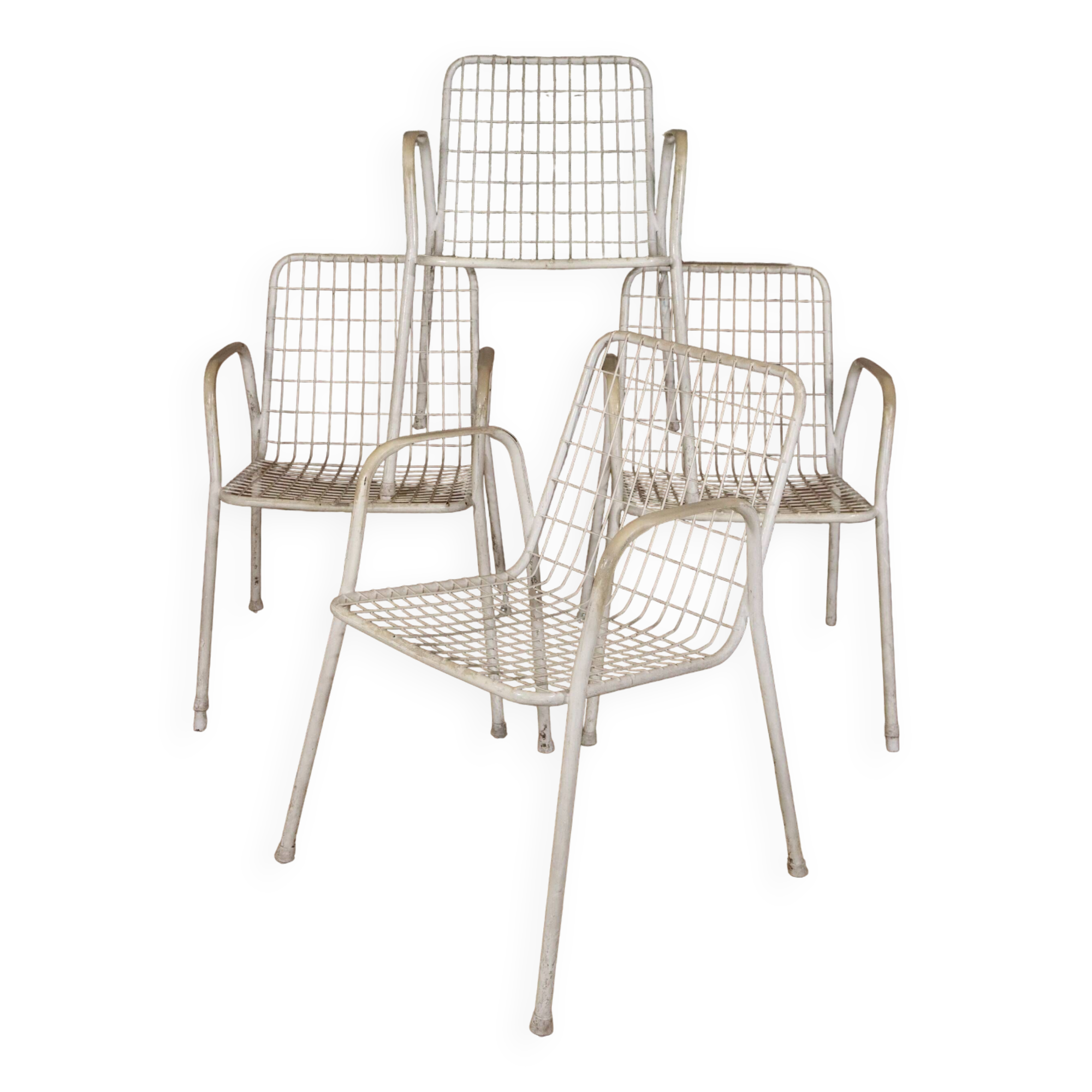 Series of 4 EMU armchairs model Rio 1960's