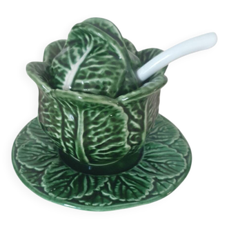 Soup tureen in cauliflower Barbotine earthenware Subtil Portugal