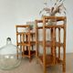 Pair of bedside tables/vintage bamboo and rattan accent furniture - 1970s
