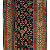 Old caucasian carpet gendje handmade 106cm x 222cm 1880s, 1b519