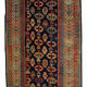 Old caucasian carpet gendje handmade 106cm x 222cm 1880s, 1b519