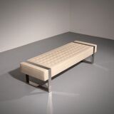 Leather bench with chrome base from Germany 1980