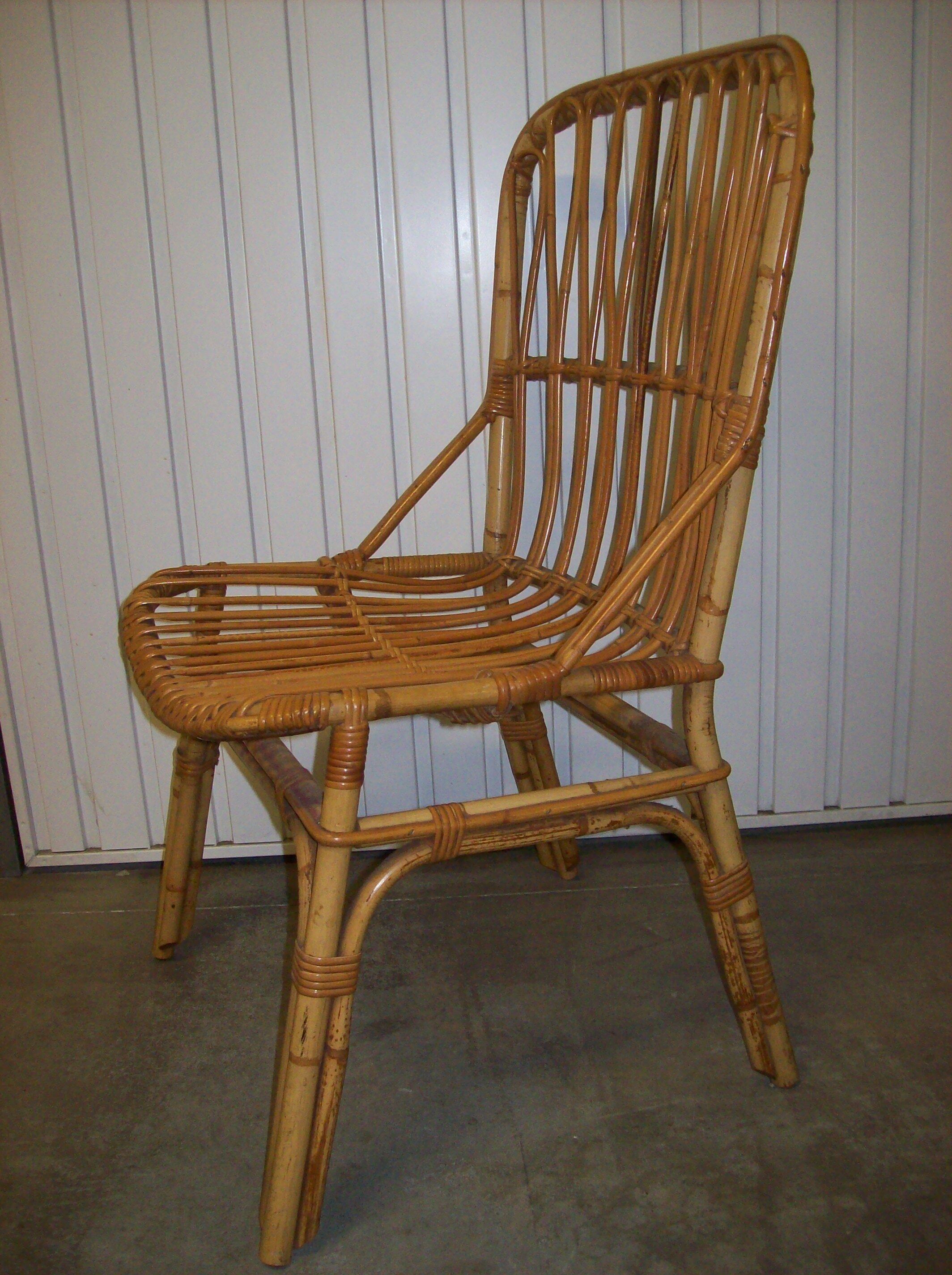 60s rattan chair