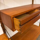 Tabouret italien moderne en acier et cuir marron par Antonio Citterio pour Flexf