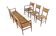 Ensemble de salle à manger 'Bologne' - canapé 3 places - 3 chaises - style moderne du milieu du siècle