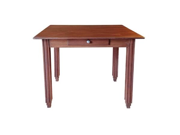 Table bureau ou table d’appoint art déco années 1930 vintage bois massif