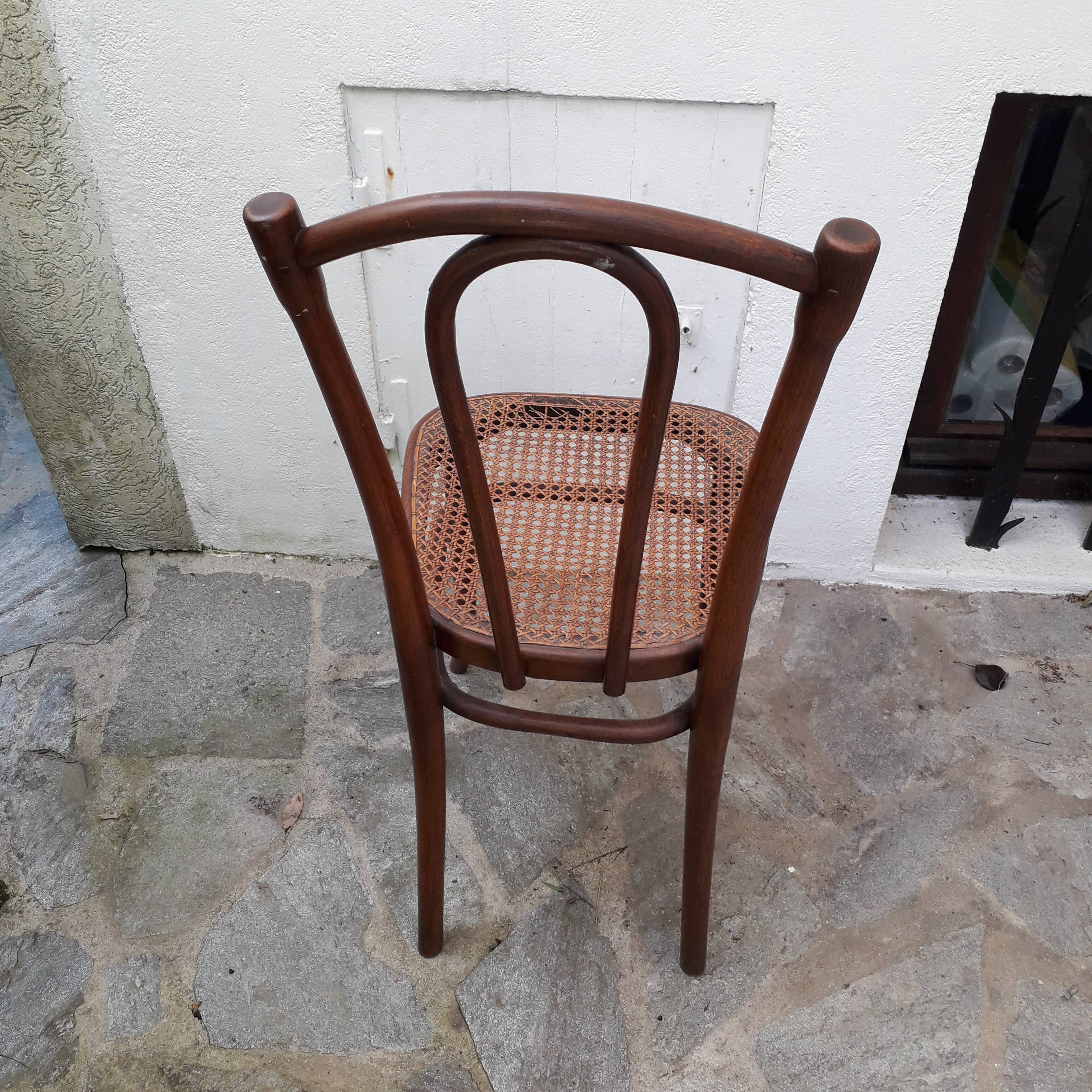 THONET VINTAGE 1920s BENDY BEECHWOOD BISTRO CHAIR