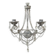 Contemporary florentine wrought iron wall lamp with crystals