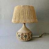 Signed stoneware lamp, Raphael Giarrusso, 1960s