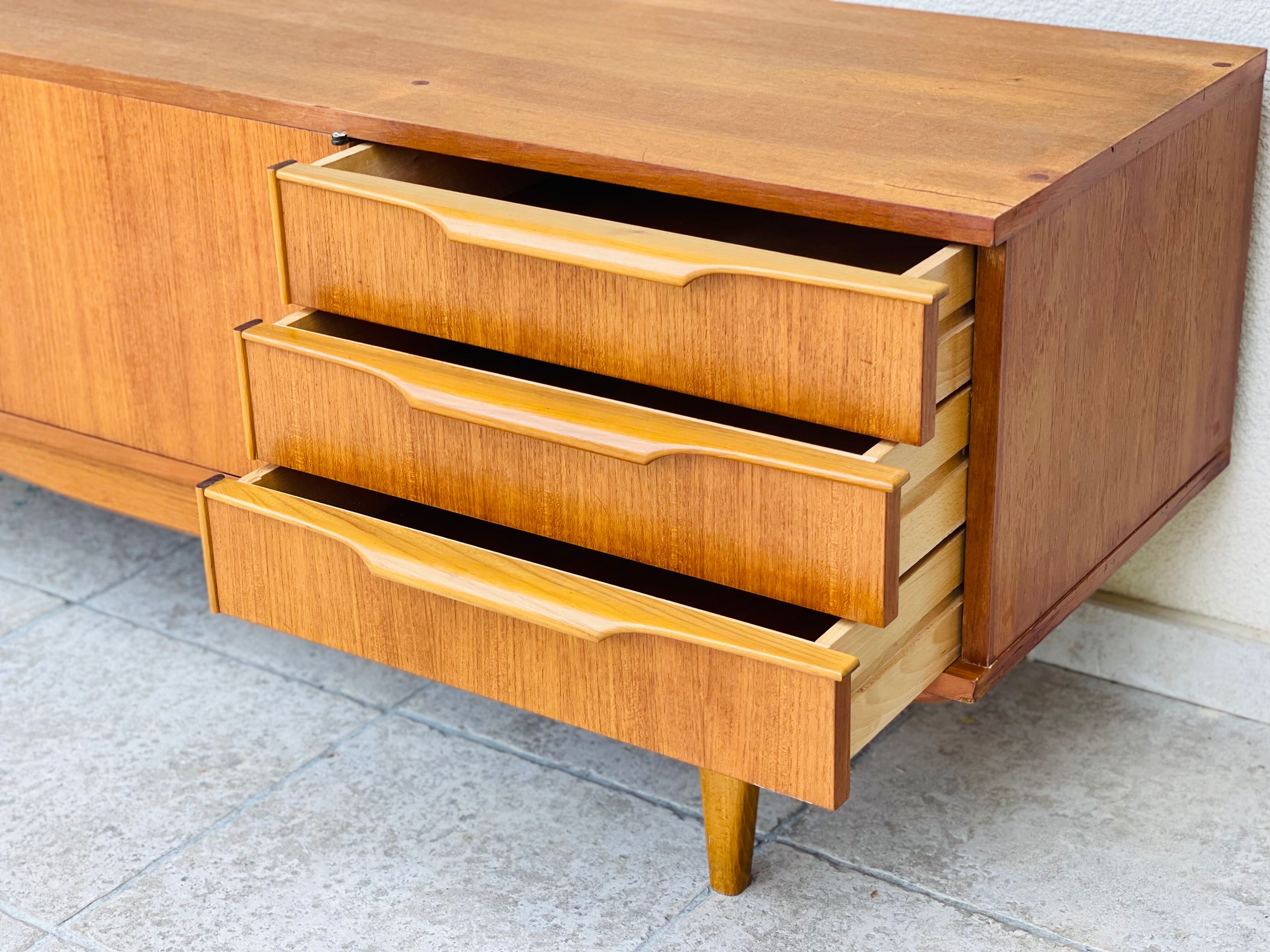 Scandinavian teak row