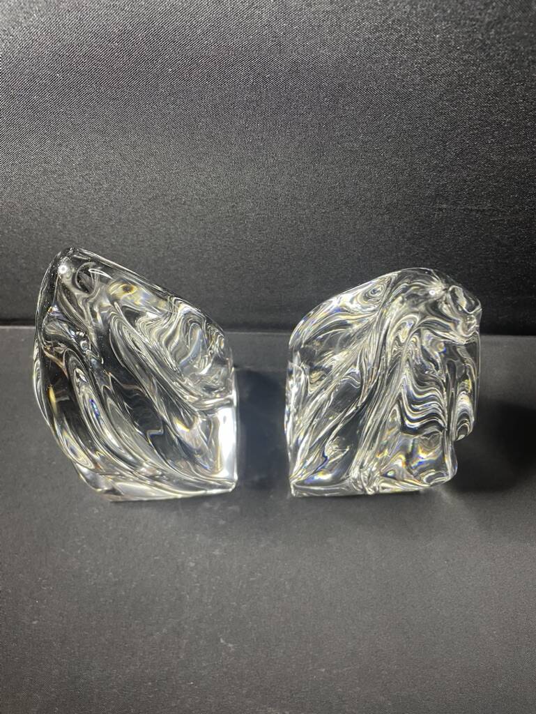Pair of Daum France bookends