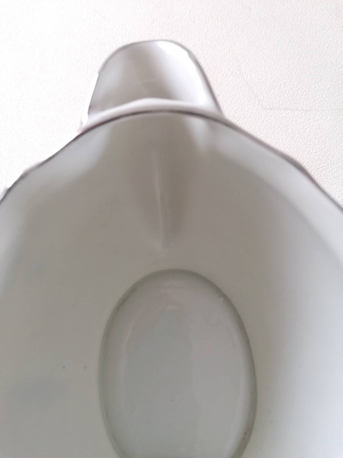 Limoges Maigre Gras porcelain sauce boat with silver decoration