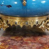 Planter in glazed porcelain and gilded bronze late nineteenth