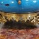 Planter in glazed porcelain and gilded bronze late nineteenth