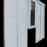 Boiserie XIX° 2x2 portes miroir Louis Philippe H2,46m L4,5m