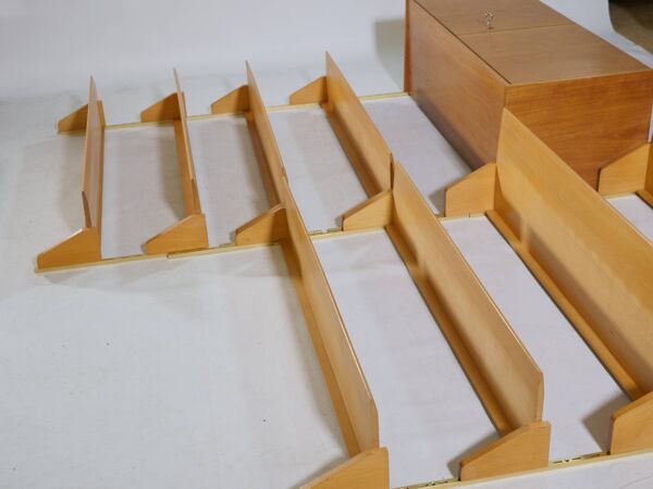 Étagère murale design en teck WK, meubles années 50-60