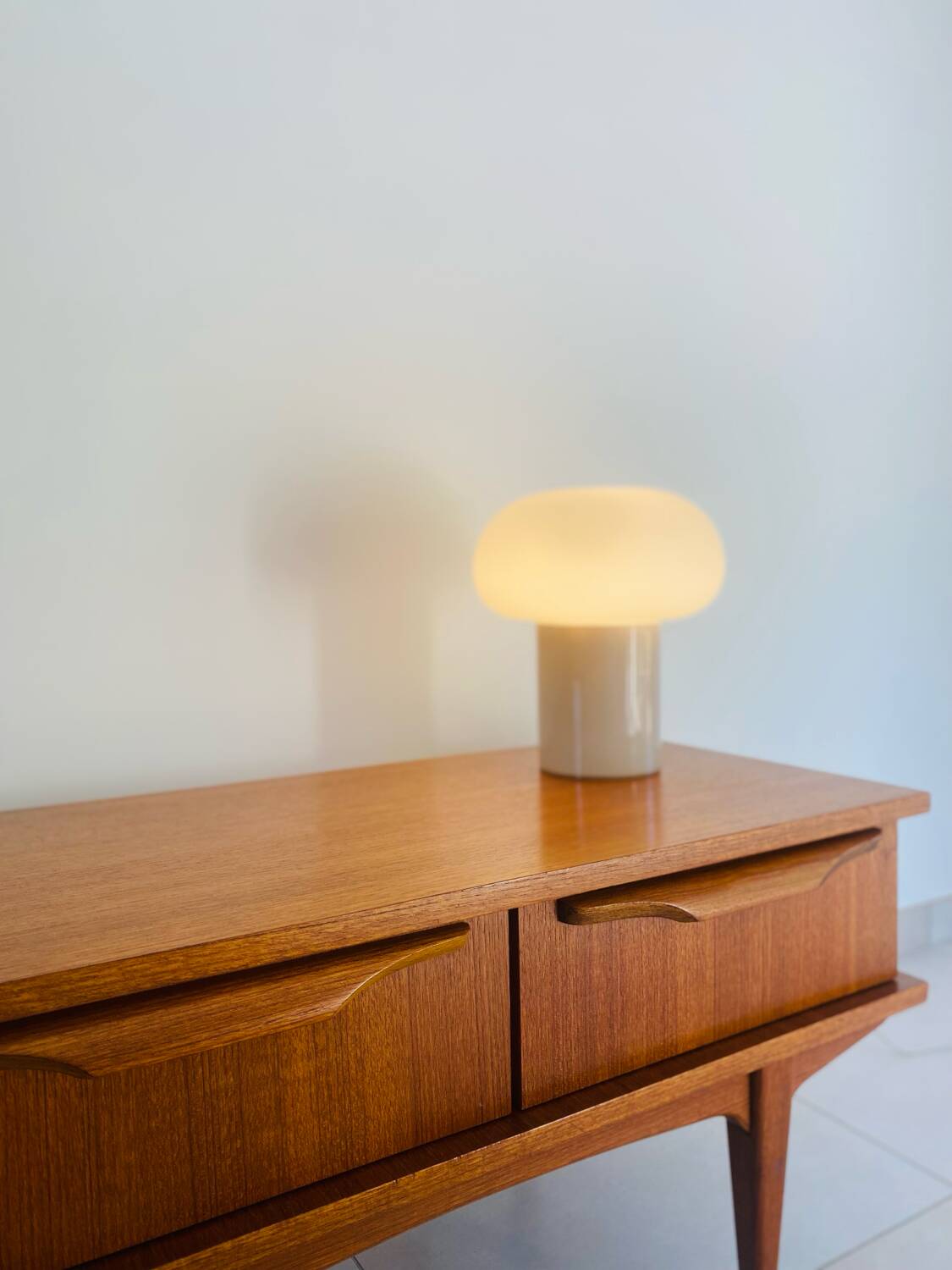 Small vintage teak sideboard in Scandinavian style