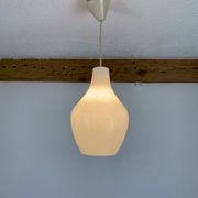 Scandinavian opaline pendant lamp drop 60s