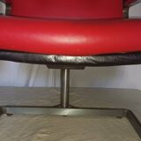 Pair of leather armchairs by Raphael Raffel from the 70s