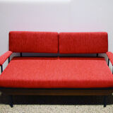 Mid-century Italian sofa bed in corduroy fabric
