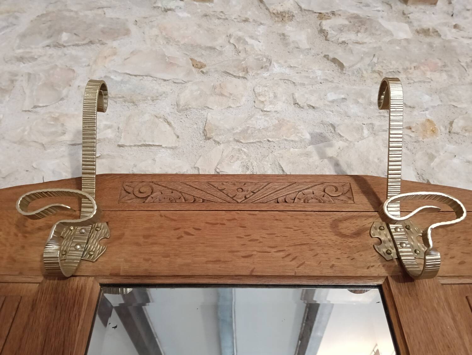 Coat rack solid oak wardrobe