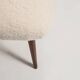 Light Beige Boucle Stool Mid-Century Modern, Europe, 1960s