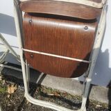 Pair of Bienaise model folding chairs from the Nelson brothers dating from the 1930s.