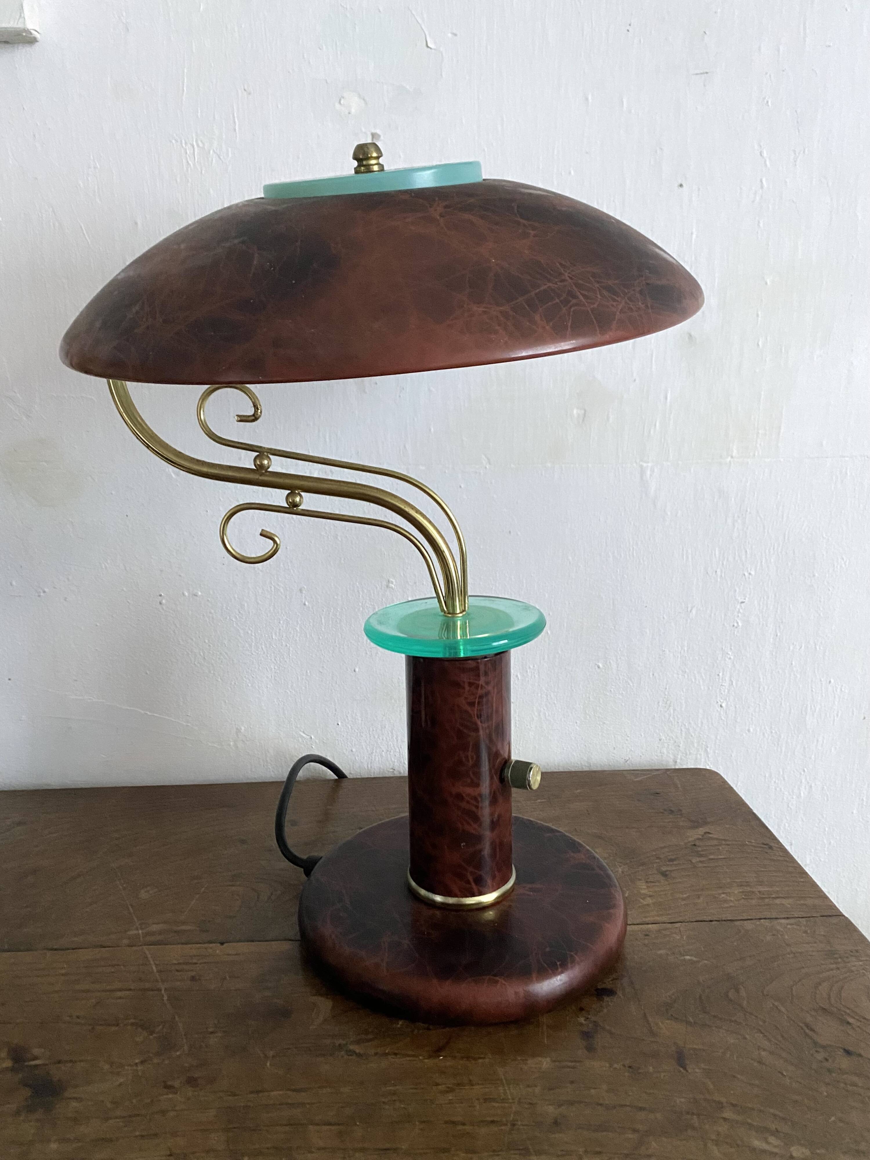 Vintage 80s mushroom lamp
