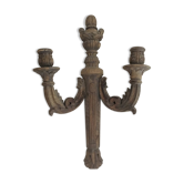 Wooden wall candelabra with two branches