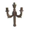 Wooden wall candelabra with two branches