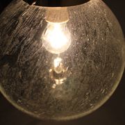 Mid-century big glass pendant from Valašské Meziříčí, 1970´s.