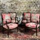 Suite of four queen's armchairs in louis xvi style mahogany xix eme century