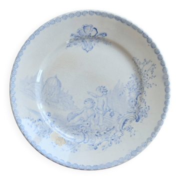 Antique dessert plate, ironstone, Saint-Amand – Trianon model