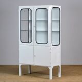 Restored Vintage Iron And Glass Medical Cabinet, 1970s