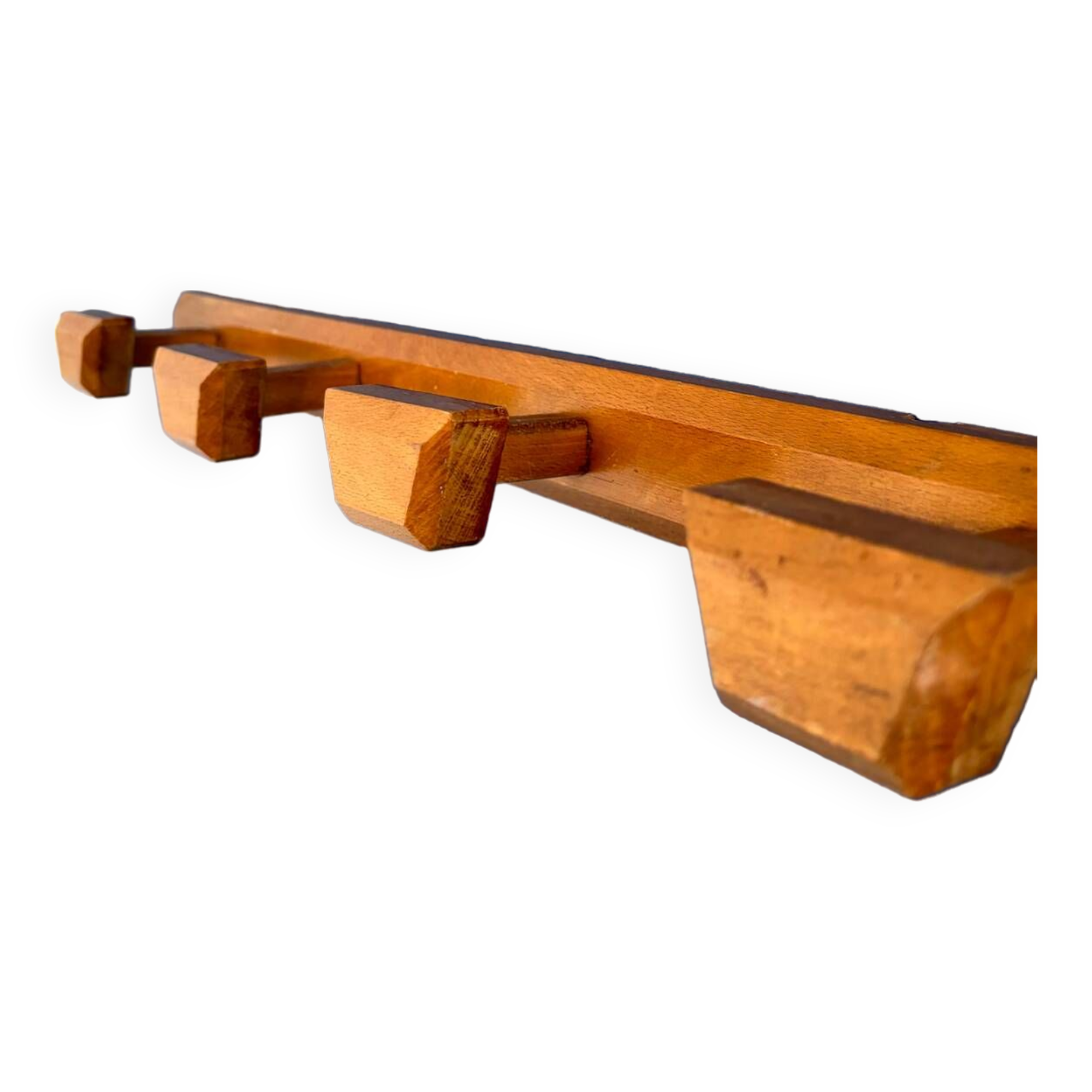 Wooden coat rack, boarding school style