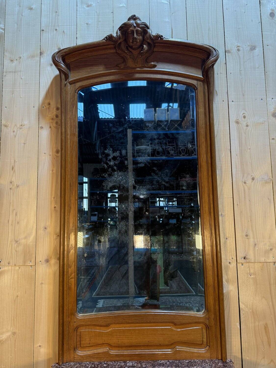 Mirror console from the Art Nouveau period attributed to Hector Guimard.