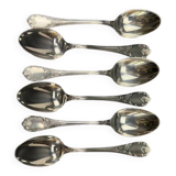 Set of 6 Christofle Marly model spoons – silver-plated – 13.5 cm