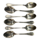 Set of 6 Christofle Marly model spoons – silver-plated – 13.5 cm