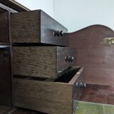 English mahogany secretary bookcase.