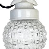 Vintage White Porcelain Pendant Light, 1970s